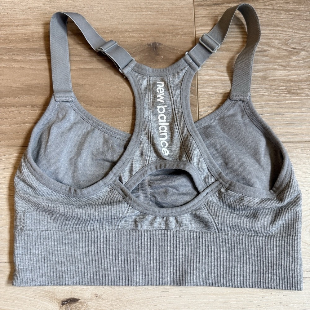 New Balance Sportsbra Racerback S/P Gray - Picture 2 of 3